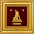 5x5 Bal Krishna Fine Gold 99.9 Framed Wall Art with Velvet Background
