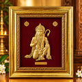 7 x 6 Lord Hanuman 24K Fine Gold Framed Wall Art